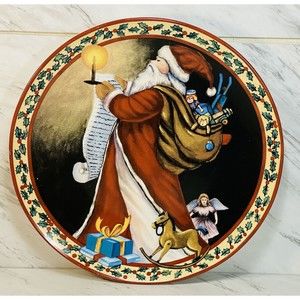 Santa Claus Ceramic Plate 12” Round